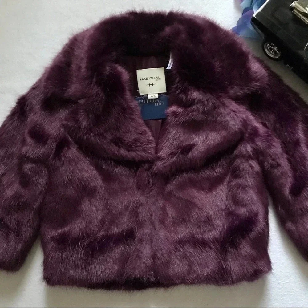 Habitual NWT Faux Fur Coat for Girls 4/5